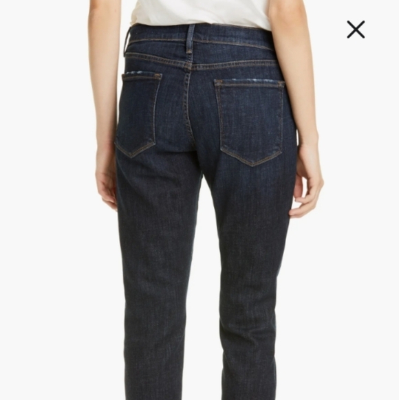 FRAME Le Garcon Crop Boyfriend Jeans Covant 32 - Picture 5 of 15